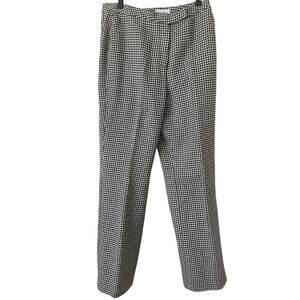 VTG Women’s Wool Houndstooth Trouser Pants Preppy Old Money Light Academia SZ 8